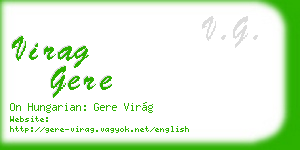 virag gere business card
